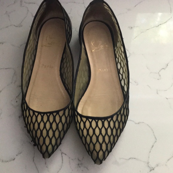 Authentic Christian Louboutin pointy toe mesh flat - Picture 5 of 7